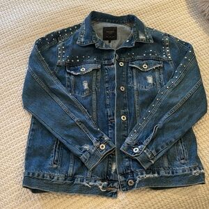 ZARA STUDDED DENIM JACKET